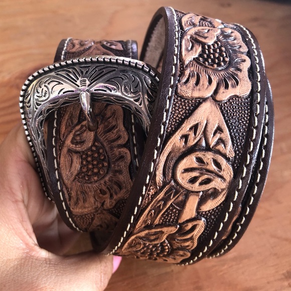 Accessories - Leather Brown cowboy belt